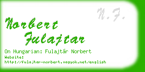 norbert fulajtar business card