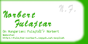 norbert fulajtar business card